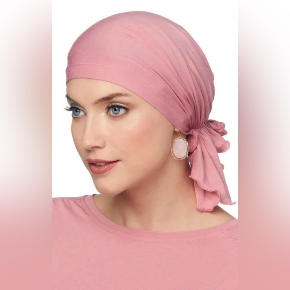 Slip-it-On Scarf No Tying Head Cover Made with Sustainable Bamboo Cotton
